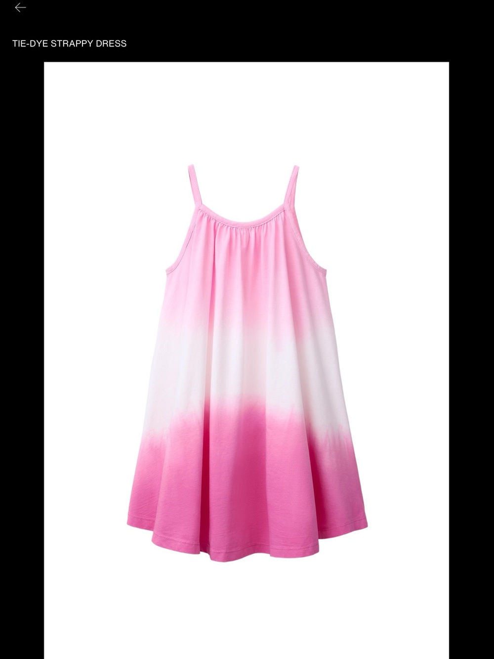 Zara Pink Ombre Tie-Dye Tank Dress